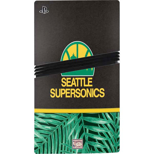 NBA Seattle SuperSonics Retro Palms PS5 Pro Disk Console Skin