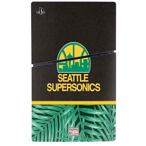 NBA Seattle SuperSonics Retro Palms PS5 Slim Digital Edition Console Skin