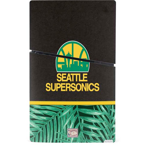 NBA Seattle SuperSonics Retro Palms PS5 Slim Digital Edition Console Skin