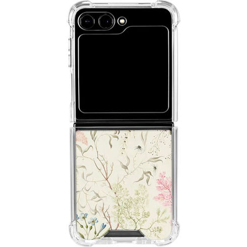 Seaweed on Silk Paper by William Kilburn Galaxy Z Flip6 Clear Case