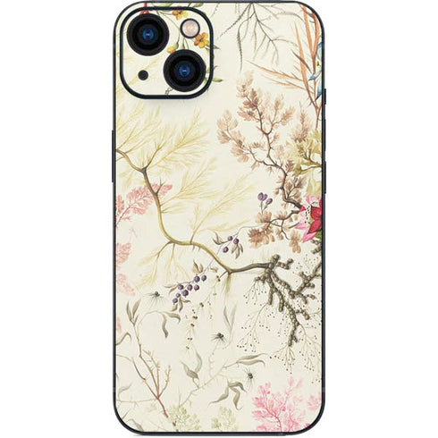 Seaweed on Silk Paper by William Kilburn iPhone 15 Skin