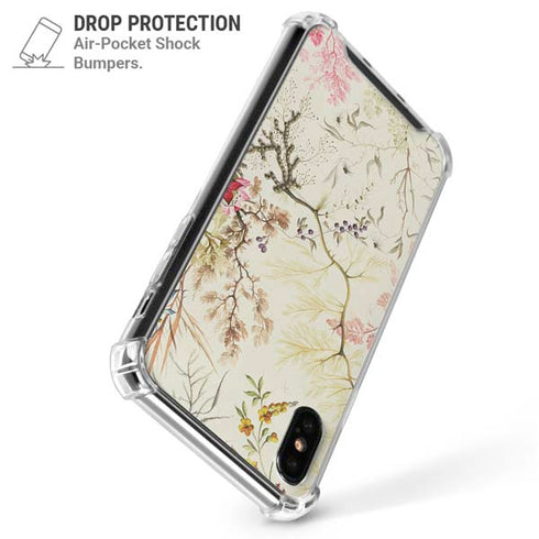 Seaweed on Silk Paper by William Kilburn iPhone X/XS Clear Case