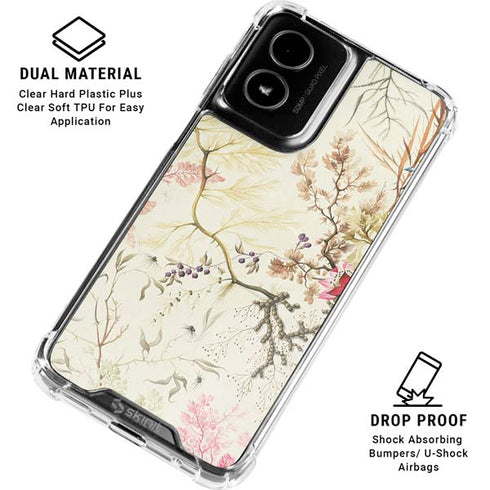Seaweed on Silk Paper by William Kilburn Moto G Power 5G (2024) Clear Case