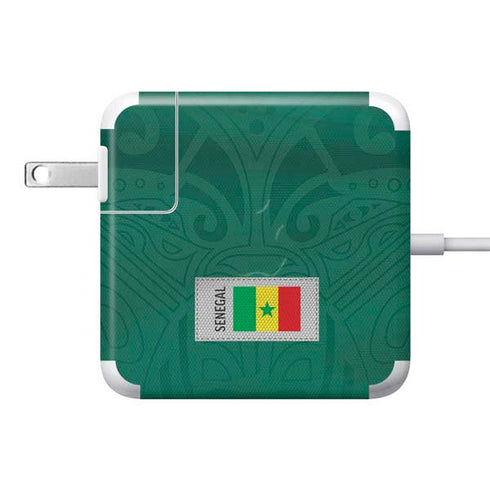 Senegal Soccer Flag 85W Power Adapter (15 and 17 inch MacBook Pro Charger) Skin
