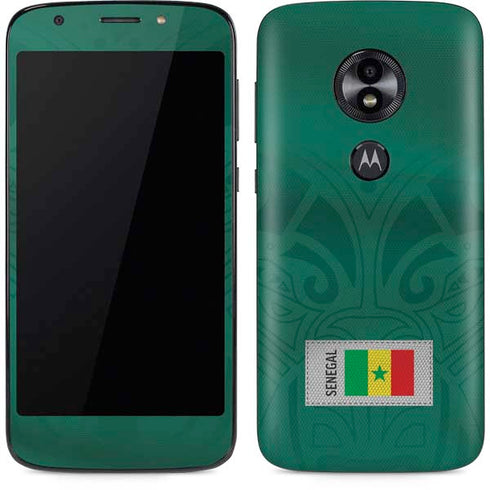 Senegal Soccer Flag Moto E5 Play Skin