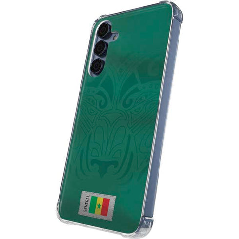 Senegal Soccer Flag Galaxy A35 5G Clear Case