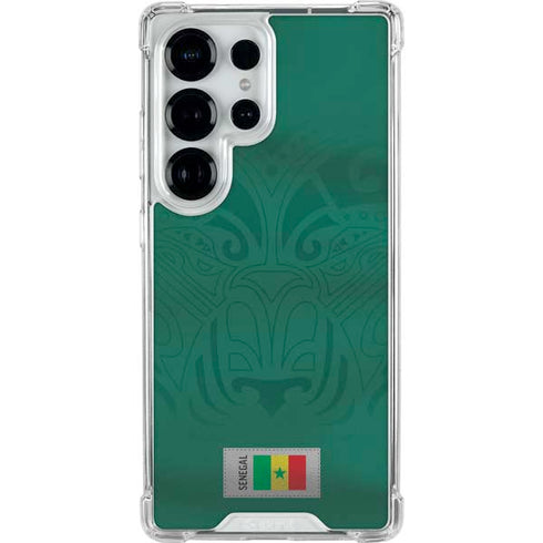 Senegal Soccer Flag Galaxy S25 Ultra Clear Case