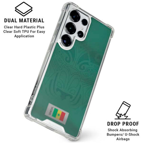 Senegal Soccer Flag Galaxy S25 Ultra Clear Case
