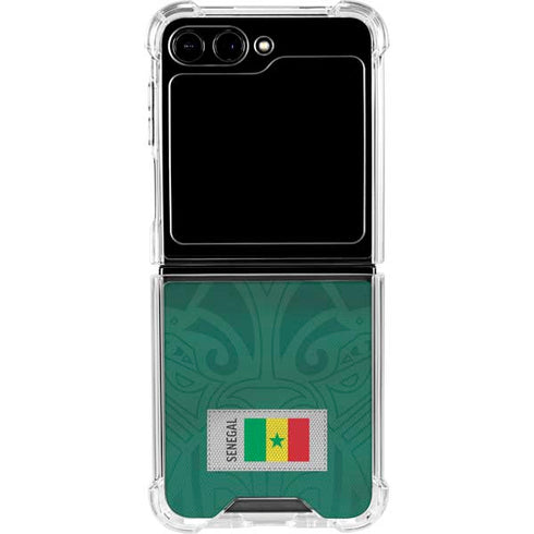 Senegal Soccer Flag Galaxy Z Flip6 Clear Case