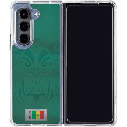 Senegal Soccer Flag Galaxy Z Fold5 5G Clear Case