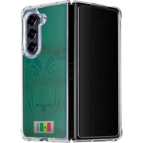 Senegal Soccer Flag Galaxy Z Fold5 5G Clear Case