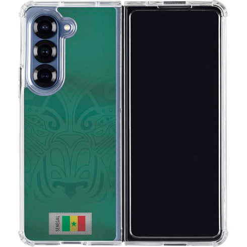 Senegal Soccer Flag Galaxy Z Fold7 Clear Case