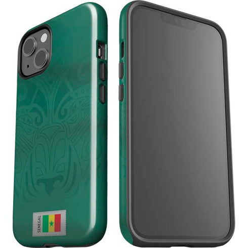 Senegal Soccer Flag iPhone 15 Impact Case