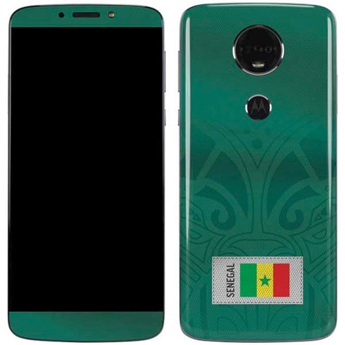 Senegal Soccer Flag Moto E5 Plus Skin