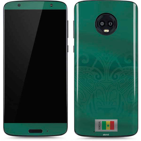 Senegal Soccer Flag Moto G6 Skin