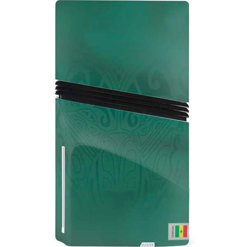 Senegal Soccer Flag PS5 Pro Disk Console Skin