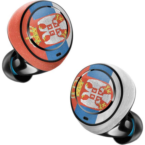 Serbia Flag Distressed Amazon Echo Buds Skin