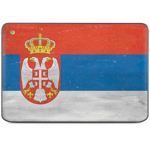 Serbia Flag Distressed HP Chromebook Skin