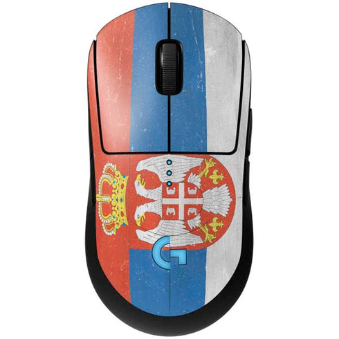 Serbia Flag Distressed G Pro Wireless Gaming Mouse Skin