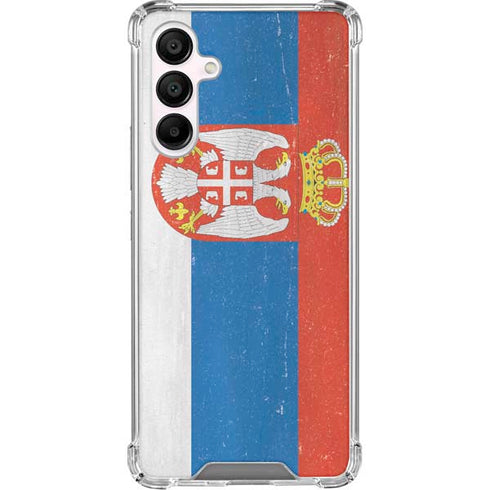 Serbia Flag Distressed Galaxy A16 5G Clear Case