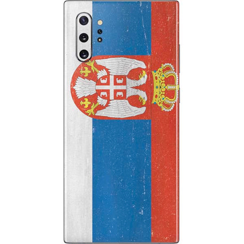 Serbia Flag Distressed Galaxy Note 10 Plus Skin