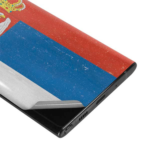 Serbia Flag Distressed Galaxy Note 10 Plus Skin