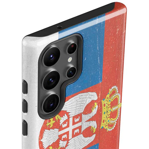 Serbia Flag Distressed Galaxy S23 Ultra Pro Case