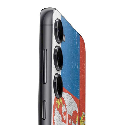 Serbia Flag Distressed Galaxy S25 Skin