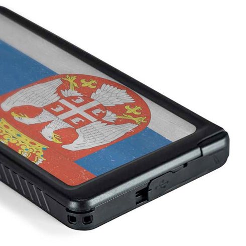 Serbia Flag Distressed Galaxy S24 Ultra Waterproof Case