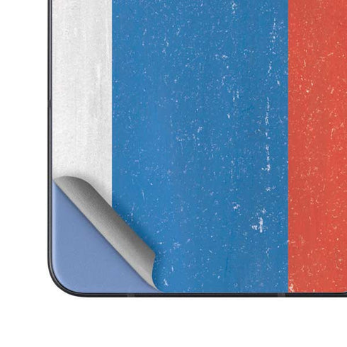 Serbia Flag Distressed Galaxy Z Fold5 5G Skin