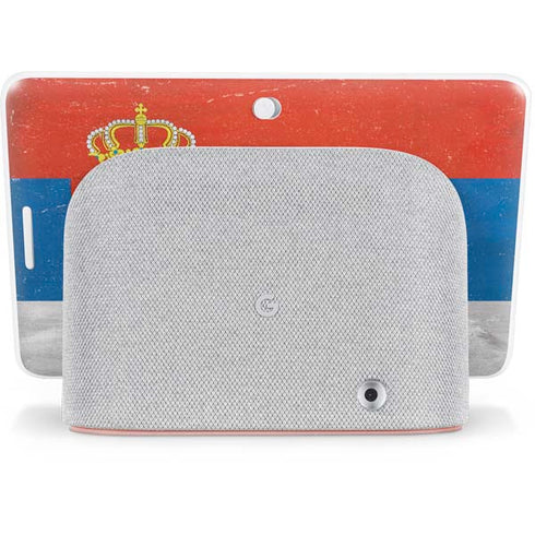 Serbia Flag Distressed Google Home Hub Skin