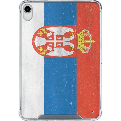 Serbia Flag Distressed iPad 11th Gen (2025) Clear Case