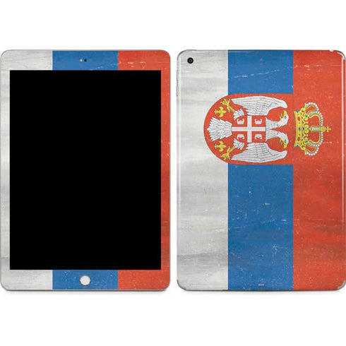 Serbia Flag Distressed Apple iPad Skin