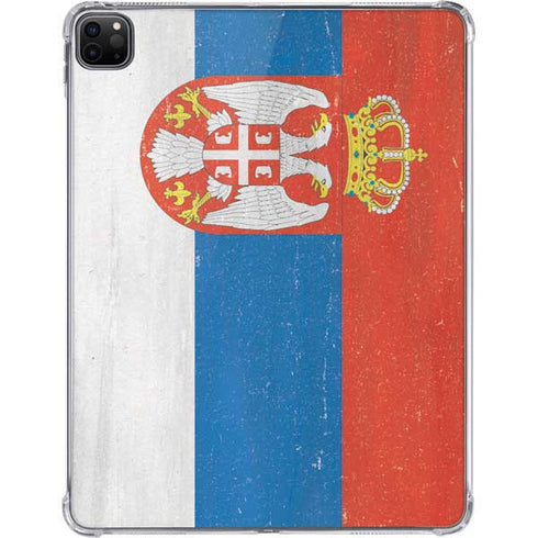 Serbia Flag Distressed iPad Pro 11in (2024) Clear Case