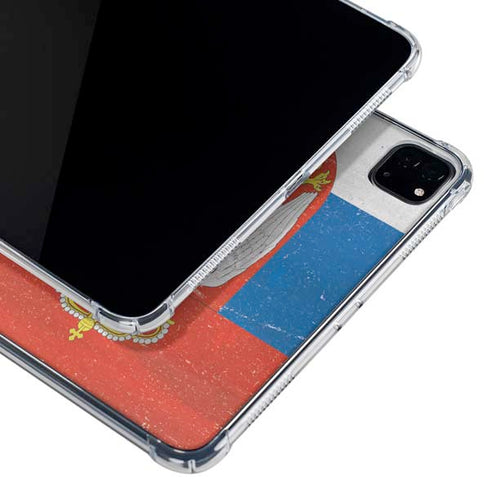 Serbia Flag Distressed iPad Pro 11in (2024) Clear Case