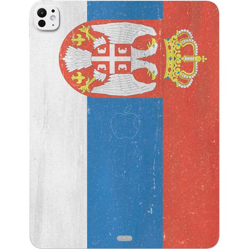 Serbia Flag Distressed iPad Pro 13in M4 (2024) Skin