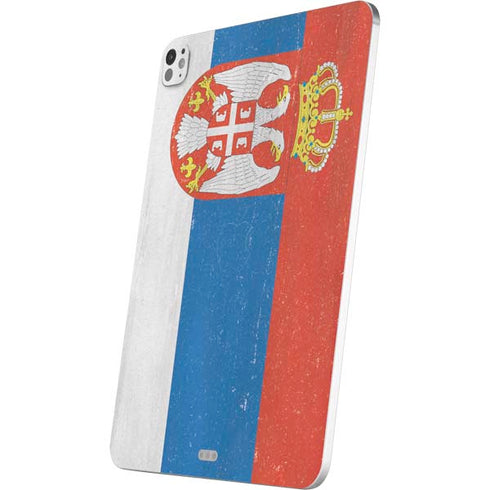 Serbia Flag Distressed iPad Pro 13in M4 (2024) Skin