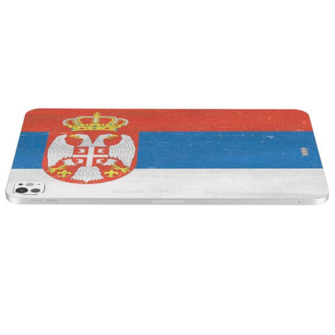 Serbia Flag Distressed iPad Pro 13in M4 (2024) Skin