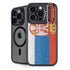Serbia Flag Distressed iPhone 14 Pro Max Kickstand Case