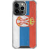 Serbia Flag Distressed iPhone 16 Pro Clear Case
