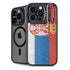 Serbia Flag Distressed iPhone 16 Pro Kickstand Case