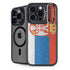 Serbia Flag Distressed iPhone 16 Pro Max Kickstand Case
