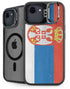 Serbia Flag Distressed iPhone 16e Kickstand Case