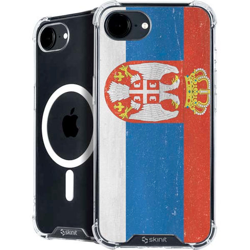 Serbia Flag Distressed iPhone 16e MagSafe Case
