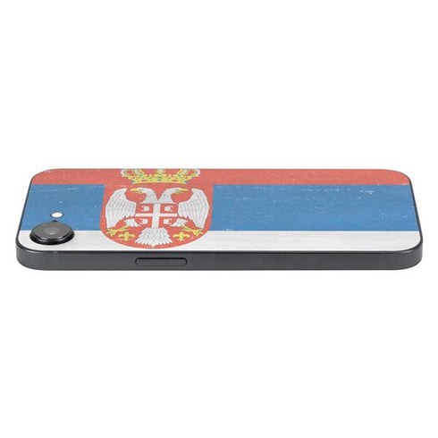 Serbia Flag Distressed iPhone 16e Skin