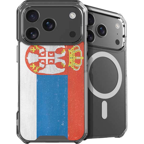 Serbia Flag Distressed iPhone 18 Pro MagSafe Case