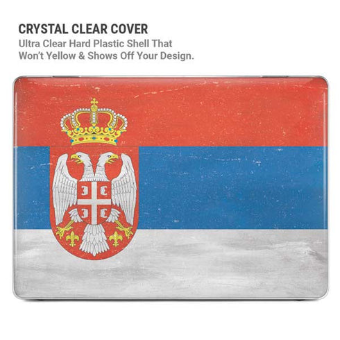 Serbia Flag Distressed MacBook Pro 14in (2021-24) Case plus Skin