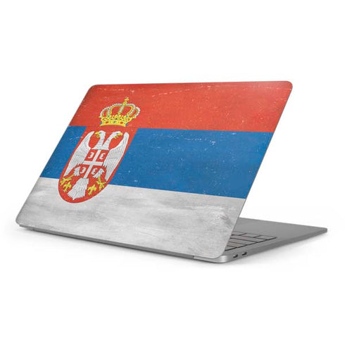 Serbia Flag Distressed Apple MacBook Pro 16-inch Skin