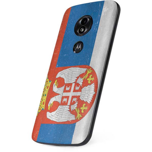 Serbia Flag Distressed Moto E5 Play Skin