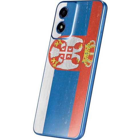 Serbia Flag Distressed Moto G Play 4G (2024) Skin